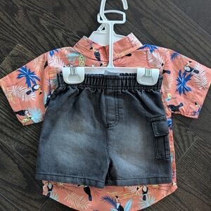 2/$35 Mick Mack LTD Baby Boy 2-Piece Outfit • 12 Months • Cotton